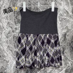 美品<!-利用不可文字-!><!-利用不可文字-!> ミッシェルクラン ミニスカート フレアスカート レディース【38】紫色 グレー 春夏