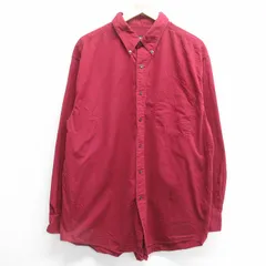 XL/古着 ラルフローレン チャップス 長袖 ブランド シャツ メンズ 90s ワンポイントロゴ 大きいサイズ ボタンダウン エンジ 23nov29 中古 