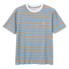 Brixton Hilt Multi Stripe Knit T-Shirt Slate Blue/Lion Sun Wash M Tシャツ 送料無料のサムネイル