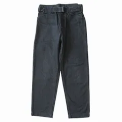 16AW コモリ COMOLI ベルテッド ブラック デニム パンツ ボタンフライ J03-03003 サイズ0 黒 レディース メンズ