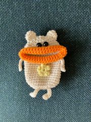 パクパクモンスター　しろくま　ミニ小物入れ　ハンドメイド