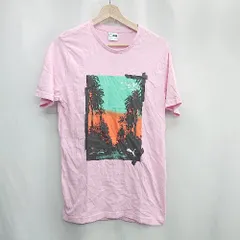 ◇ ⊂Φ PUMA プーマ 綿 半袖 Tシャツ サイズS ピンク メンズ E  【1502060016131】