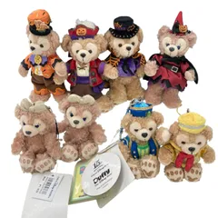 186001 現状品 Disney ディズニー アニバーサリー ダッフィー シェリーメイ秋 ハロウィン ぬいぐるみ バッジ キーホルダー 8点 まとめ売り タグ付き