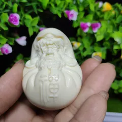 達磨大師 象牙果 ホワイト インテリア 置物 置物 神様 仏 開運 風水 幸運 健康 運気向上 繁栄 伝統的 金運 財運 商売繫盛 厄除け 幸福 プレゼント ギフト インテリア 玄関 オフィス