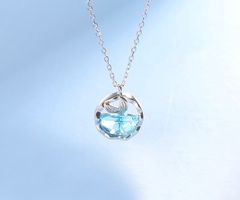 【在庫限り】　マーメイド　ネックレス　ブルー　レディース