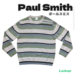 Paul Smith　ポールスミス "Honeycomb"ボーダークルーネックニット Lサイズ メンズ
