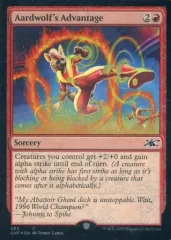 【中古】マジックザギャザリング 383[C]：【UNF】【ギャラクシーFOIL】Aardwolf’s Advantage/ツチオオカミの利点
