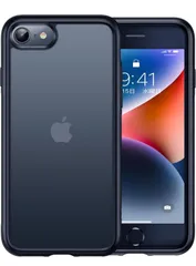 ★CASEKOO iPhone se se2 se3 7 8 用 ケース 耐衝撃 滑り止め マット半透明 スマホケース ストラップホール付き 保護 iphonese第3世代 第2世代  7 8 se2 se3 se 用 4.7インチ カバー（マットブラック）