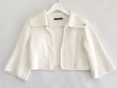 【224609】FOXEY NEW YORK フォクシーニューヨーク  コットンニット　春ボレロ　ショート丈　七分袖  ・38 26840-NSJFA101MK-3 ホワイトのサムネイル