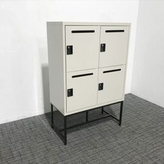 4人用パーソナルロッカーフレックスウィズ ストレージ ダイヤル錠 グレー 