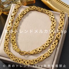 次回入荷未定❗️ 魅せるスチールゴールドチタン磁気ネックレス チタン