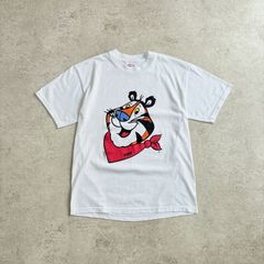 90s Kellogg Tony the Tiger Printed T-shirt ケロッグ コーンフロスティ コーンフレーク トニー ザ タイガー キャラ Tシャツ TEE アニマル フードロゴ