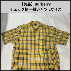 【美品】Burberry チェック柄 半袖シャツ Lサイズ