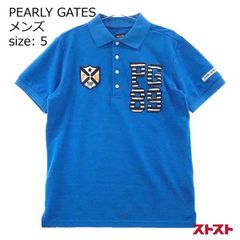 PEARLY GATES パーリーゲイツ プリント柄 メンズポロシャツ ネイビー