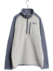 【お得なクーポン配布中!】 パタゴニア ベターセーター ハーフジップ メンズ M 18年製 Patagonia フリース セーター ジャケット プルオーバー アウトドア ツートン 青