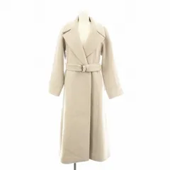 グリーンレーベルリラクシング ユナイテッドアローズ エメルリファインズ EM ベルテッド フレア ロングコート チェスターコート ウール ベルト付き S ラベンダー 66251471208 /KU