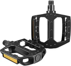 自転車ペダル 《ブラック》 2個セット 軽量 アルミ合金 フラットペダル MTB マウンテンバイク[ゆうパケット発送、送料無料]mer001のサムネイル