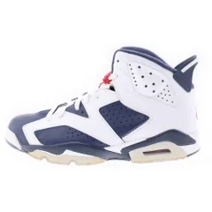 NIKE (ナイキ) 【観賞用2012年製】AIR JORDAN 6 RETRO OLYMPIC エアジョーダン 6 レトロ オリンピック ハイカットスニーカー ホワイト/ネイビー US10/28cm 384664-130