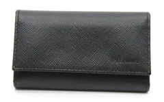 プラダ キーケース 2M0025 サフィアーノ アウトレット レザー 6連 黒 ブラック シルバー金具 箱