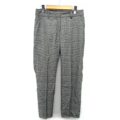 N.Natural Beauty Basic N.ナチュラルビューティーベーシック テーパード パンツ センタープレス グレンチェック 柄 ウール 毛 M ブラック 黒 ホワイト 白 /HT12