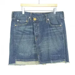 LEVI'S(リーバイス) 501 レディース ボタンフライ ミニ デニムスカート インディゴブルーデニム ( HU40573 )