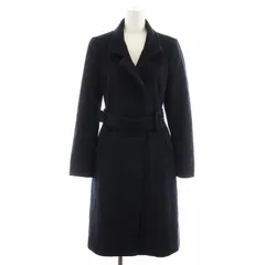 ヒューゴボス HUGO BOSS チェスターコート ロング丈 ベルト付き ウール アウター IT34 XS 紺 ネイビー /AN44のサムネイル