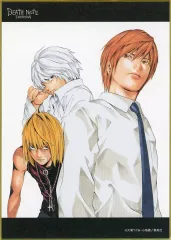 【中古】紙製品 夜神月＆ニア＆メロ(背景白) 「デスノート展 DEATH NOTE EXHIBITION ミニ色紙コレクション」
