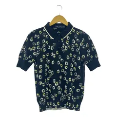 FRED PERRY / フレッドペリー | S/S 花柄 ポロシャツ | UK12 | ブラック / マルチカラー | レディース