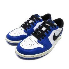 ナイキ NIKE エアジョーダン1 レトロ ロー AIR JORDAN 1 RETRO LOW OG Game Royal スニーカー CZ0790-140 白 黒 青 26.5cm 美品