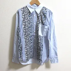 美品 コムデギャルソン ロング シャツ ブラウス 花柄 フラワー トップス M COMME des GARCONS HOMME PLUS(コムデギャルソンオムプリュス