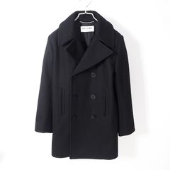美品 サンローランパリ SAINT LAURENT PARIS エディスリマン ピーコート Pコート 44 ブラック メンズ 正規品 4-ZB003