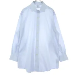 美品 Brooks Brothers ブルックスブラザーズ ストライプ柄 長袖 カッターシャツ 16-31 ブルー系 メンズ 古着