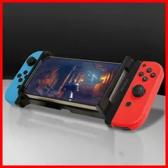 【在庫限定】荒野行動プレイ 可能 マインクラフト フォートナイト 製品3ヶ月 原神 スマホ5.5～6.7インチ対応（高さ13.5cm-16.5cm） ブラック スマホとSwitchのコントローラーを取り付けてスマホゲームを操作 Joy-Con用スマートフォンマ