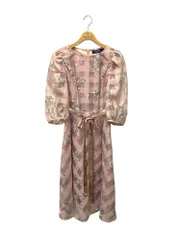 エムズグレイシー 311121 ワンピース 38 ピンク 花 リボン オーガンジー IT50SIQ2JV1W