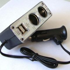 2연 시가 소켓 USB 충전 충전기