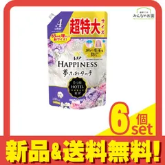 レノアハピネス 夢ふわタッチ リラックスナイト ホワイトムスク 1285mL (詰め替え用) 6個セット まとめ売り