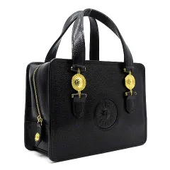 人気♡VERSACE ヴェルサーチ サンバースト レザー ハンドバッグ 人気♡VERSACE ヴェルサーチ サンバースト レザー ハンドバッグ