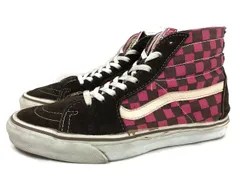 USA製 90s VANS SK8-HI CHECKERBOARD 黒ピンク US9.5/27.5cm バンズ スケートハイ チェッカーボード ハイトップ HITOP