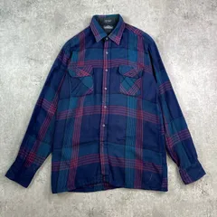 90年代 BACKPACKER チェック アクリルウールシャツ メンズM 