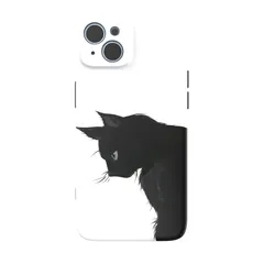 THE DREAMY LIFT iphone ケース アニメ 漫画 猫 かわいい かっこいい 綺麗 萌え 人気 グッズ スマホケース (黒猫, iphone 15) 0