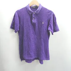 ◇ ⊂ Polo by Ralph Lauren ポロ バイ ラルフローレン ロゴ 半袖 ポロシャツ サイズ M パープル系 レディース E  【1502030041583】