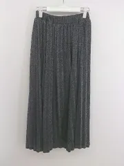 ◇ LOWRYS FARM ローリーズファーム ウエストゴム ラメ ロング プリーツ スカート サイズF ブラック レディース P  【1208300005179】