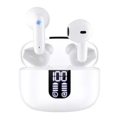 Bluetooth5.3技術 蓋を開けたら接続 LEDディスプレイ残量表示 ワイヤレスイヤホン ENCノイズキャンセリング 最大50時間連続再生 Type C急速充電 イヤフォン ヘッドセット マイク付き タッチ操作