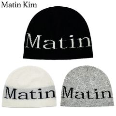 韓国限定！matinkim ビーニー Matin Kim LOGO JACQUARD SHORT BEANIE BBH5460 (Matin Kim