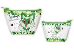 【ポケットモンスター】船型ミニポーチ【ニャオハ】【ポケモン】【ゲーム】【アニメ】【映画】【ポーチ】【ケース】【小物入れ】【メイク】【化粧】【コスメ】【収納】【雑貨】【グッズ】【かわいい】