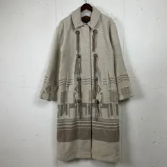 USA製 ウールリッチ Woolrich ネイティブ柄 モヘア ウール ロングコート  レディースM 古着 オフホワイト ベージュ レディース メンズ【f240206001】のサムネイル