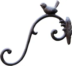 S.T.S.G ガーデニング オブジェ ブラケット ガーデン 庭 鳥 オーナメント アイアン アンティーク レトロ ガーデンオブジェ 飾り 置物(アンティーク,  23.5*25.5*5cm)