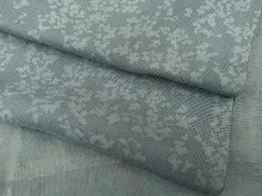 平和屋着物＊夏物　色無地　あられ紋紗　鉄御納戸色　正絹　逸品　BAAS8664fw