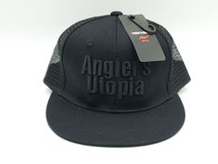 新品 廃版 希少 APIA アピア フラットメッシュキャップ ブラック×ブラック 帽子 ウェア