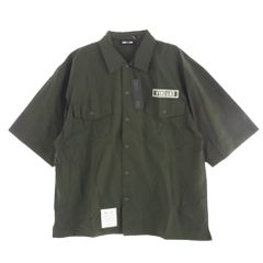 WIND AND SEA ウィンダンシー WDS-SH-08 MILITARY SHIRT バックロゴ刺繍 ミリタリー 半袖 シャツ XL【中古】